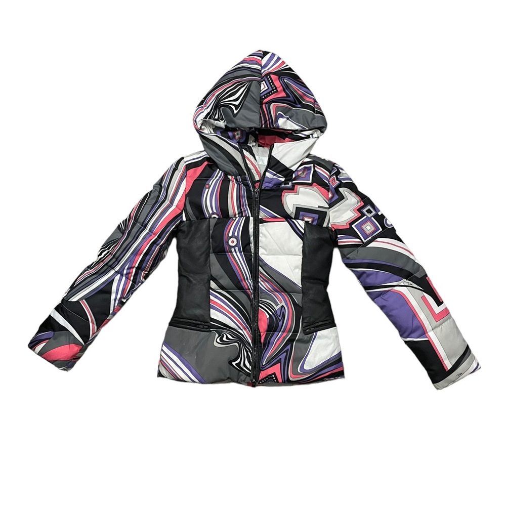 Emilio Pucci Women's Pink and Purple Signature Puffer Jacket vintage